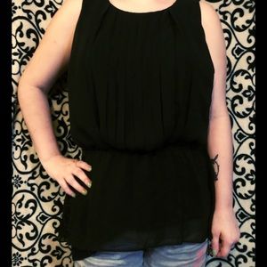 Black silk blouse